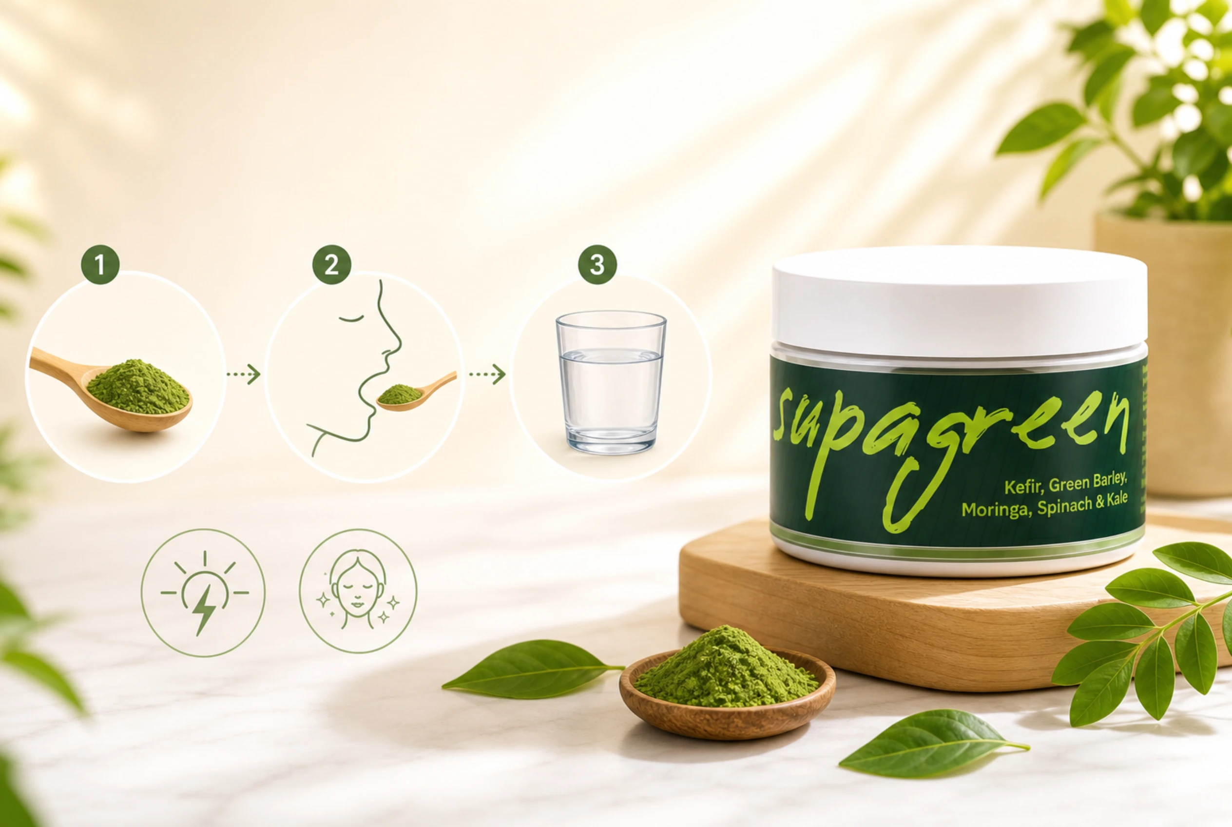 Alur Supagreen: satu sendok hijau harian untuk dukung energi lebih stabil dan kulit tampak fresh