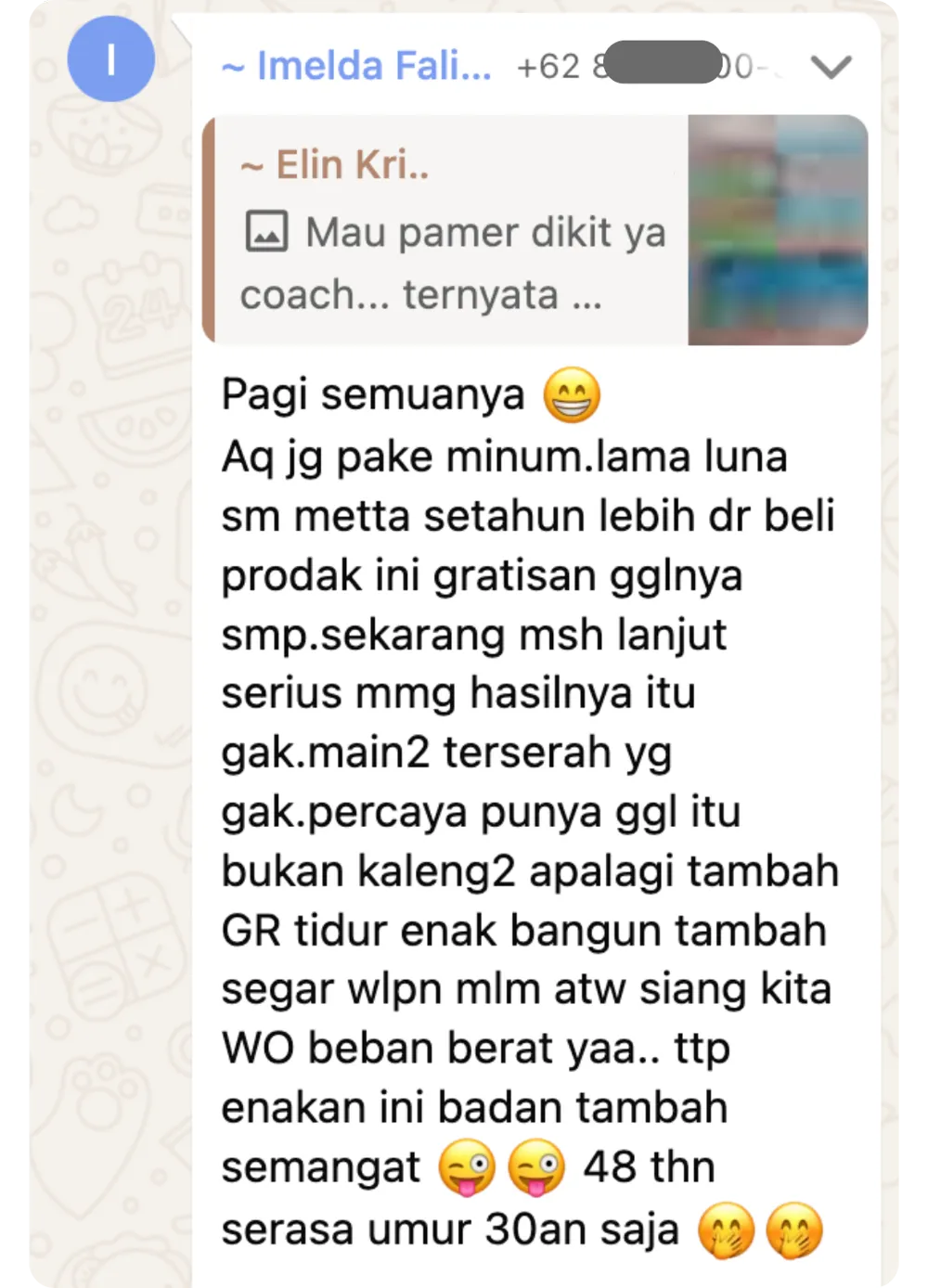 Screenshot chat pelanggan LunaBloom (2 dari 10)