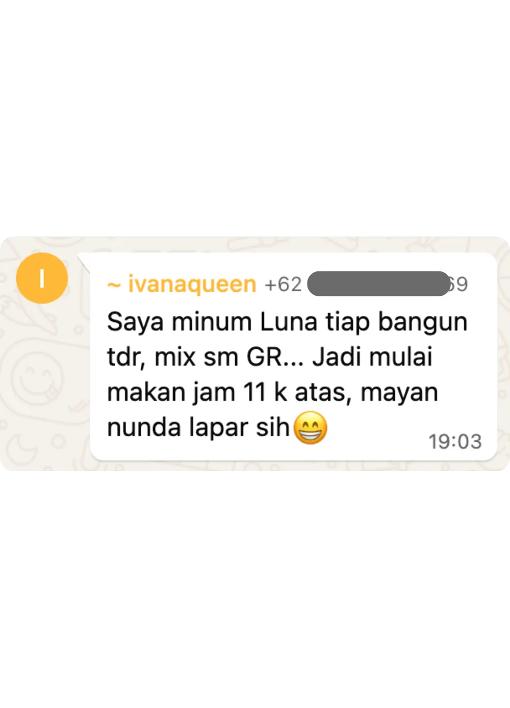 Screenshot chat pelanggan LunaBloom (3 dari 10)