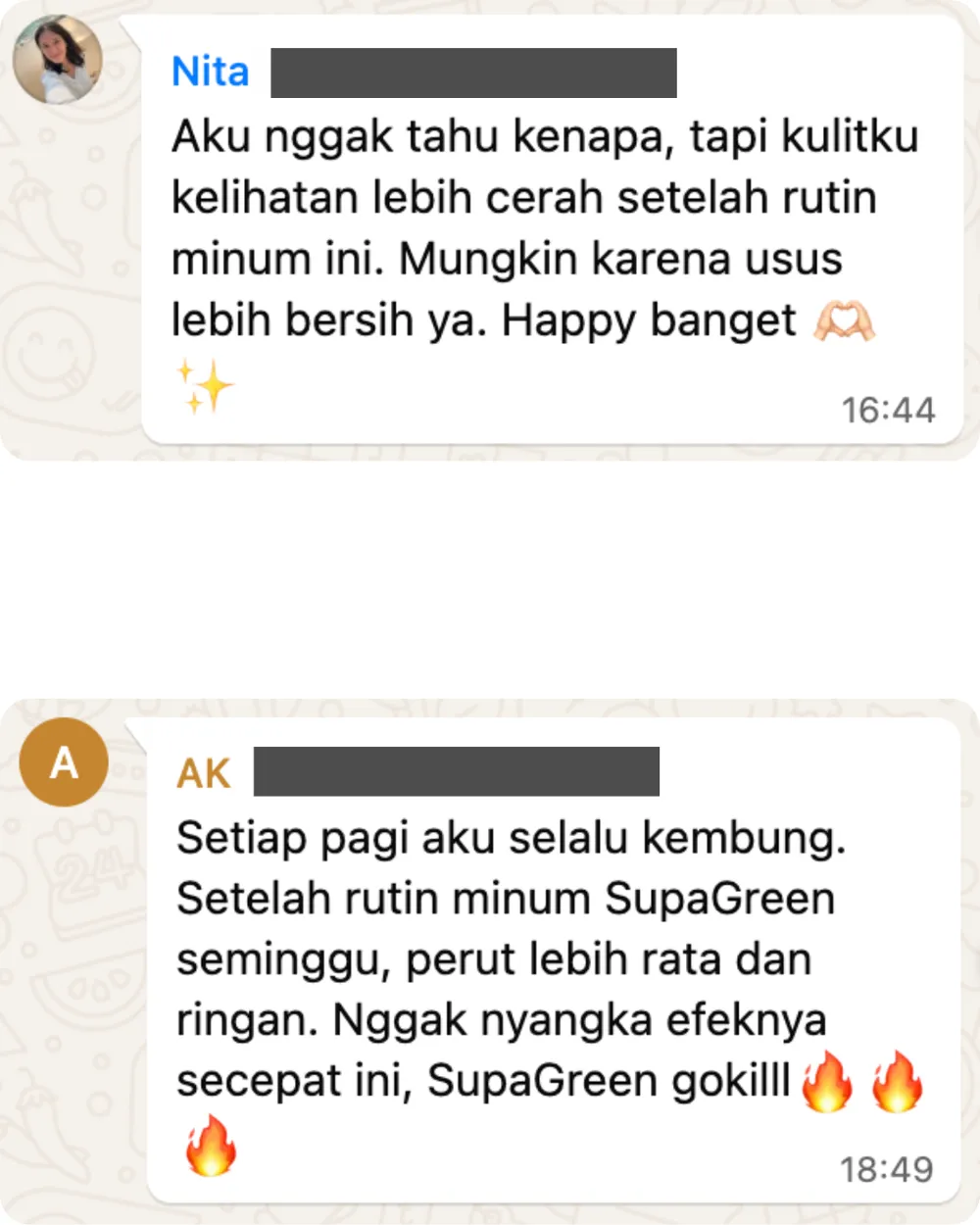 Screenshot chat pelanggan Supagreen (4 dari 6)