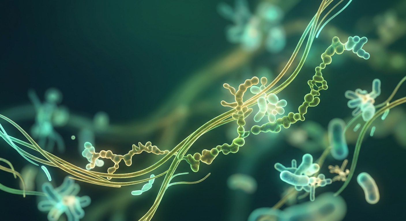 Ilustrasi serat prebiotik dan nutrisi pencernaan alami