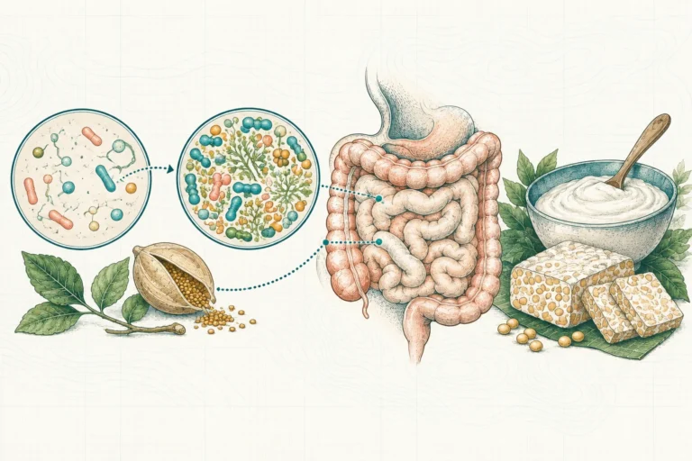 Ilustrasi plat spesimen BloomLab: antibiotik dan mikrobioma usus apa yang perlu kamu ketahui dan hubungannya dengan kesehatan usus