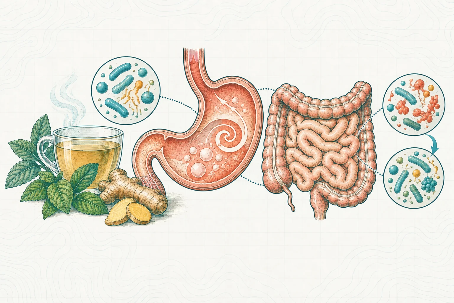 Ilustrasi plat spesimen BloomLab: perut kembung terus mungkin ususmu stres dan hubungannya dengan kesehatan usus