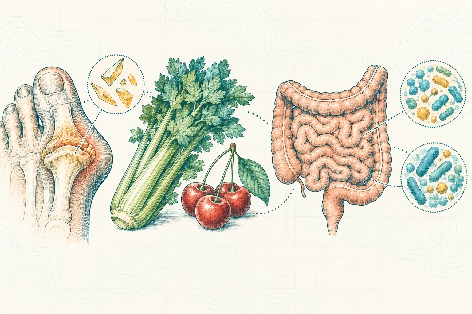 Ilustrasi plat spesimen BloomLab: asam urat 7 fakta tersembunyi dari bakteri usus dan hubungannya dengan kesehatan usus