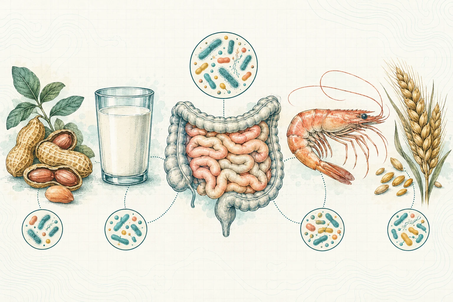 Ilustrasi plat spesimen BloomLab: alergi makanan 5 tanda ususmu sedang bermasalah dan hubungannya dengan kesehatan usus