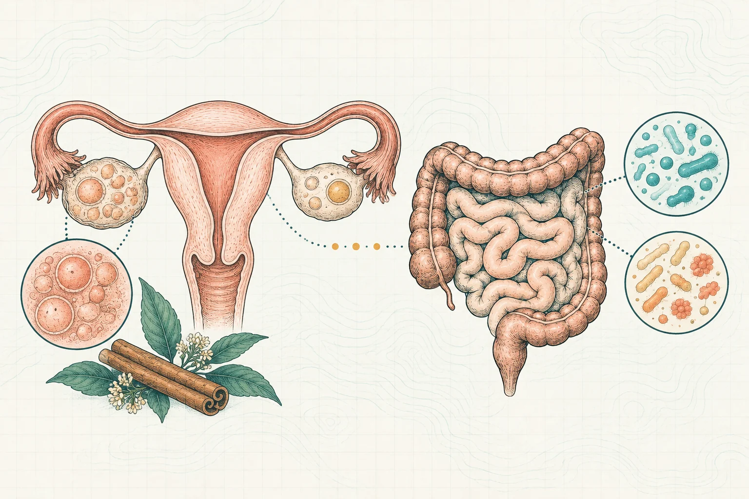 Ilustrasi plat spesimen BloomLab: pcos 7 fakta penting hubungannya dengan bakteri usus dan hubungannya dengan kesehatan usus