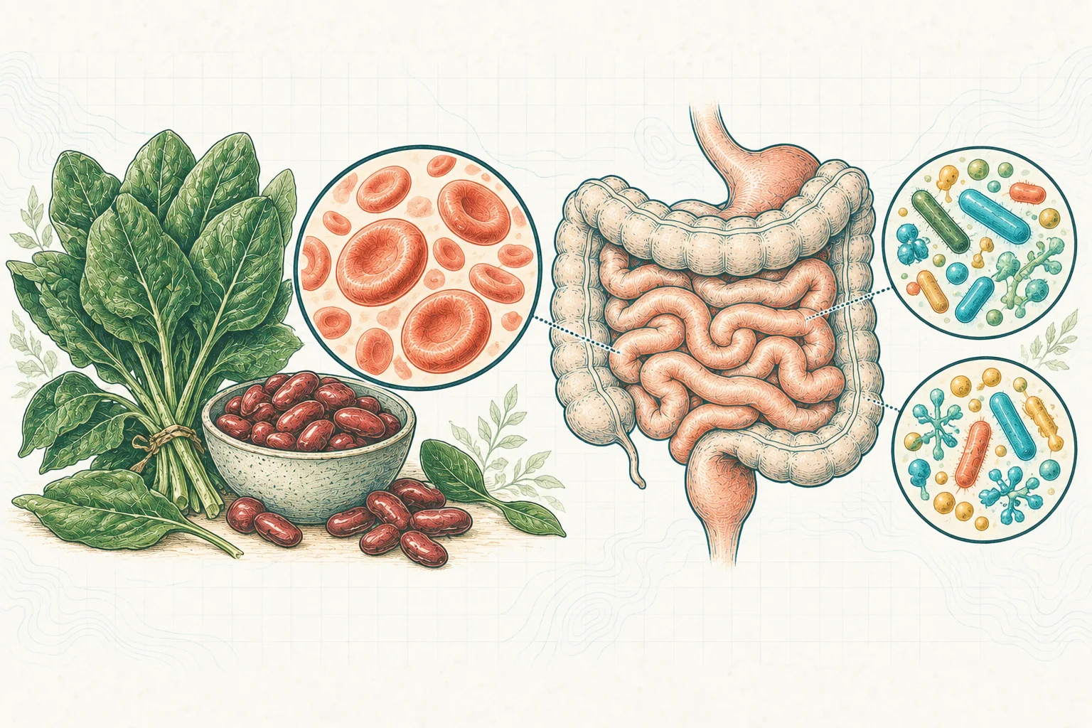 Ilustrasi plat spesimen BloomLab: anemia 5 fakta penting dari bakteri usus dan hubungannya dengan kesehatan usus