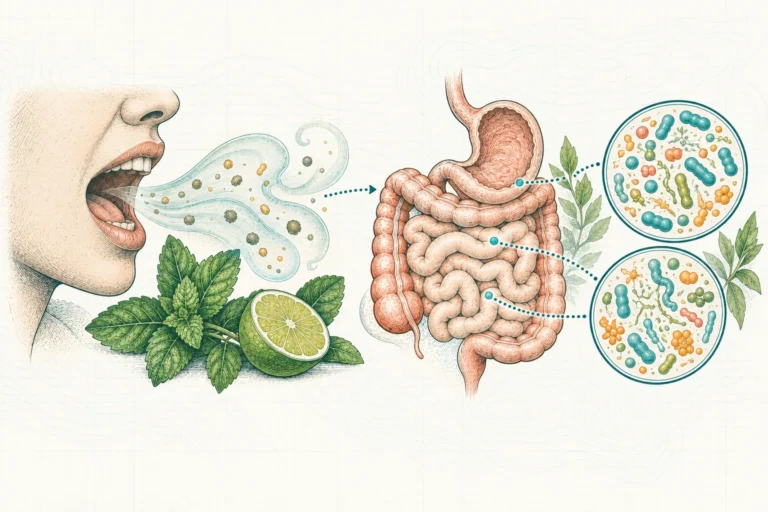 Ilustrasi plat spesimen BloomLab: napas bau 5 penyebab dari usus yang sering diabaikan dan hubungannya dengan kesehatan usus