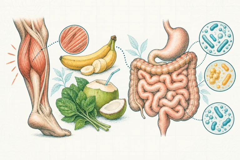 Ilustrasi plat spesimen BloomLab: otot kram 5 penyebab dari usus dan solusi alami dan hubungannya dengan kesehatan usus