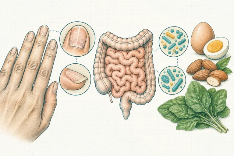 Ilustrasi plat spesimen BloomLab: kuku rapuh 5 hubungan penting dengan usus dan hubungannya dengan kesehatan usus