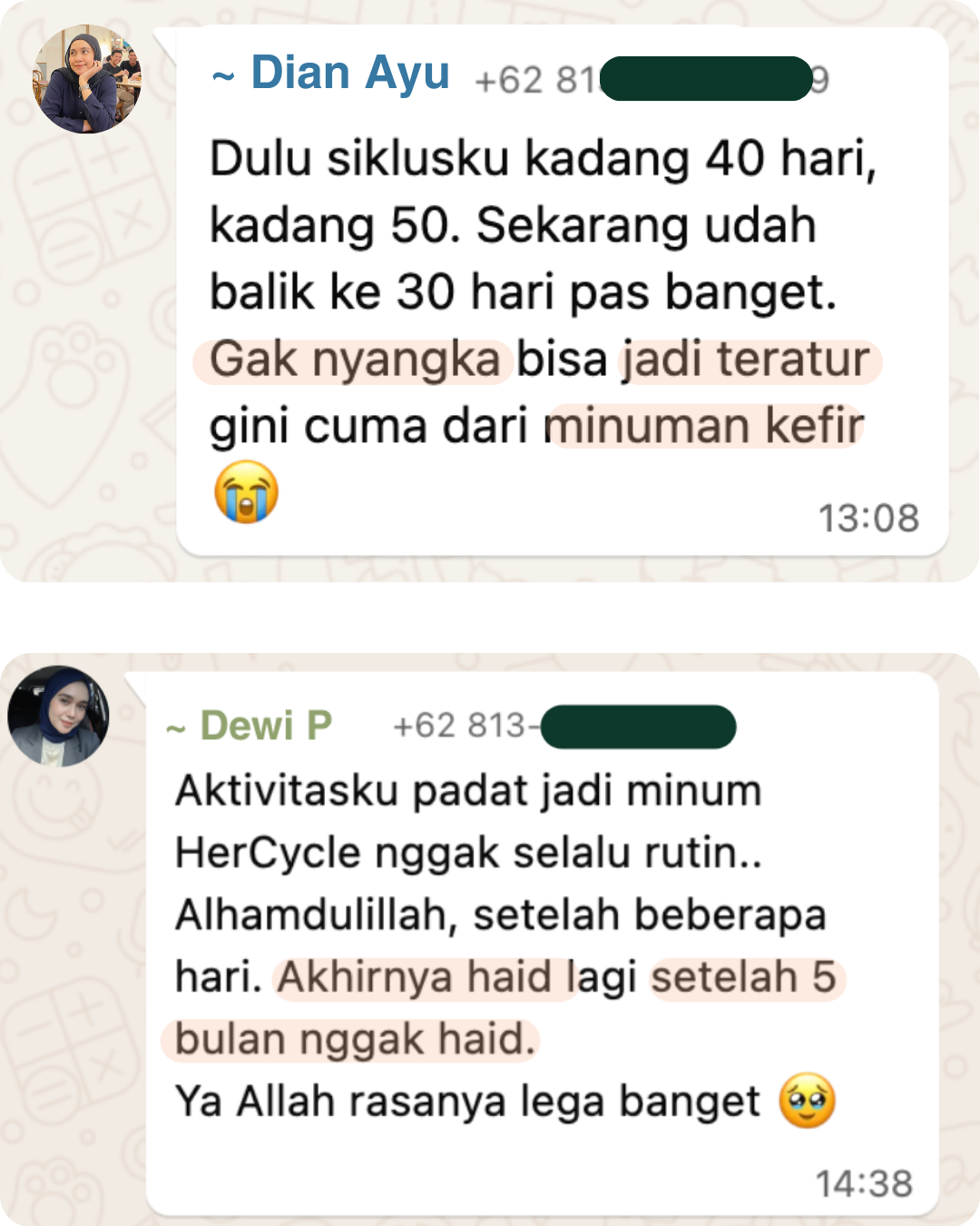 Testimoni HerCycle Pengguna Perbaiki Siklus Haid
