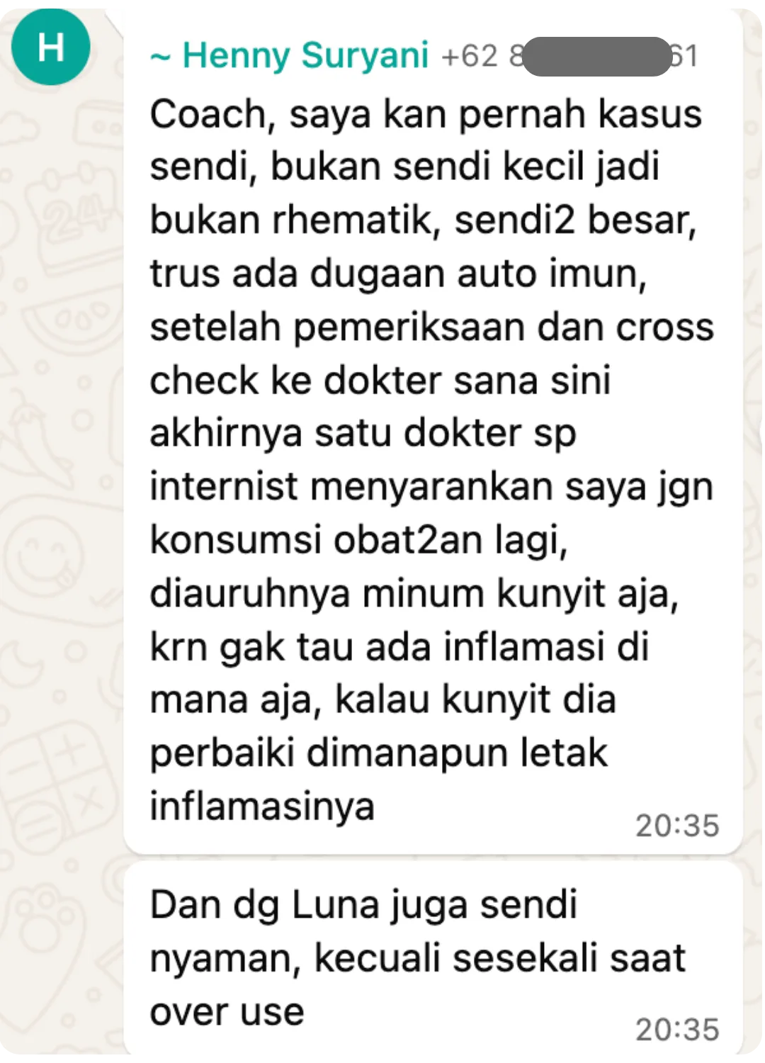 Testimoni BloomLab - manfaat suplemen usus