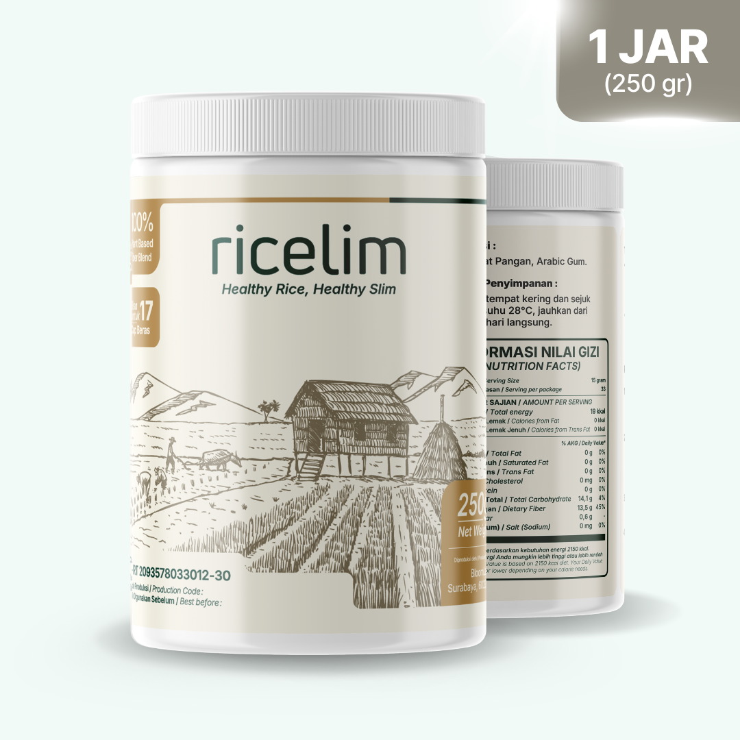 Ricelim 1 Jar 250gr serat nasi sehat keluarga - Rp 250.000