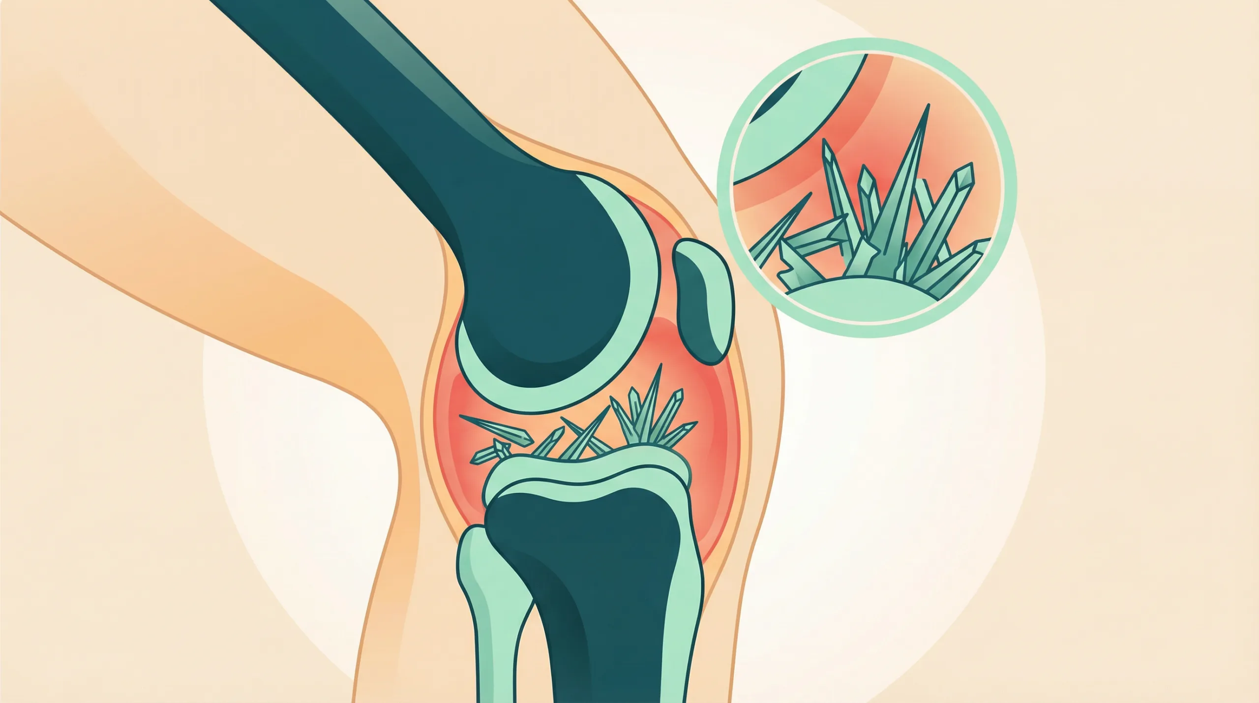 Ilustrasi asam urat - kesehatan usus
