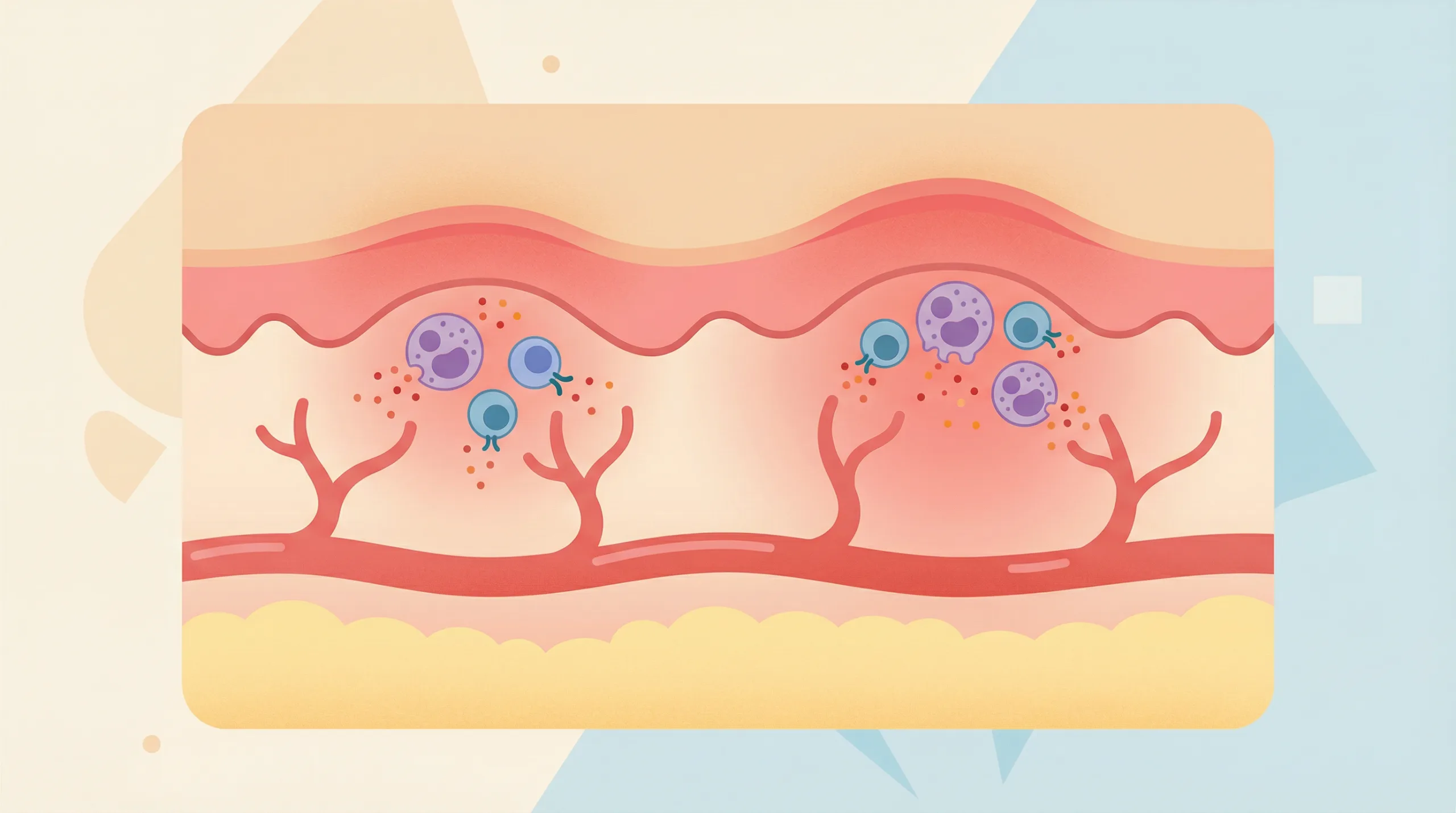 Ilustrasi eksim kulit - kesehatan usus
