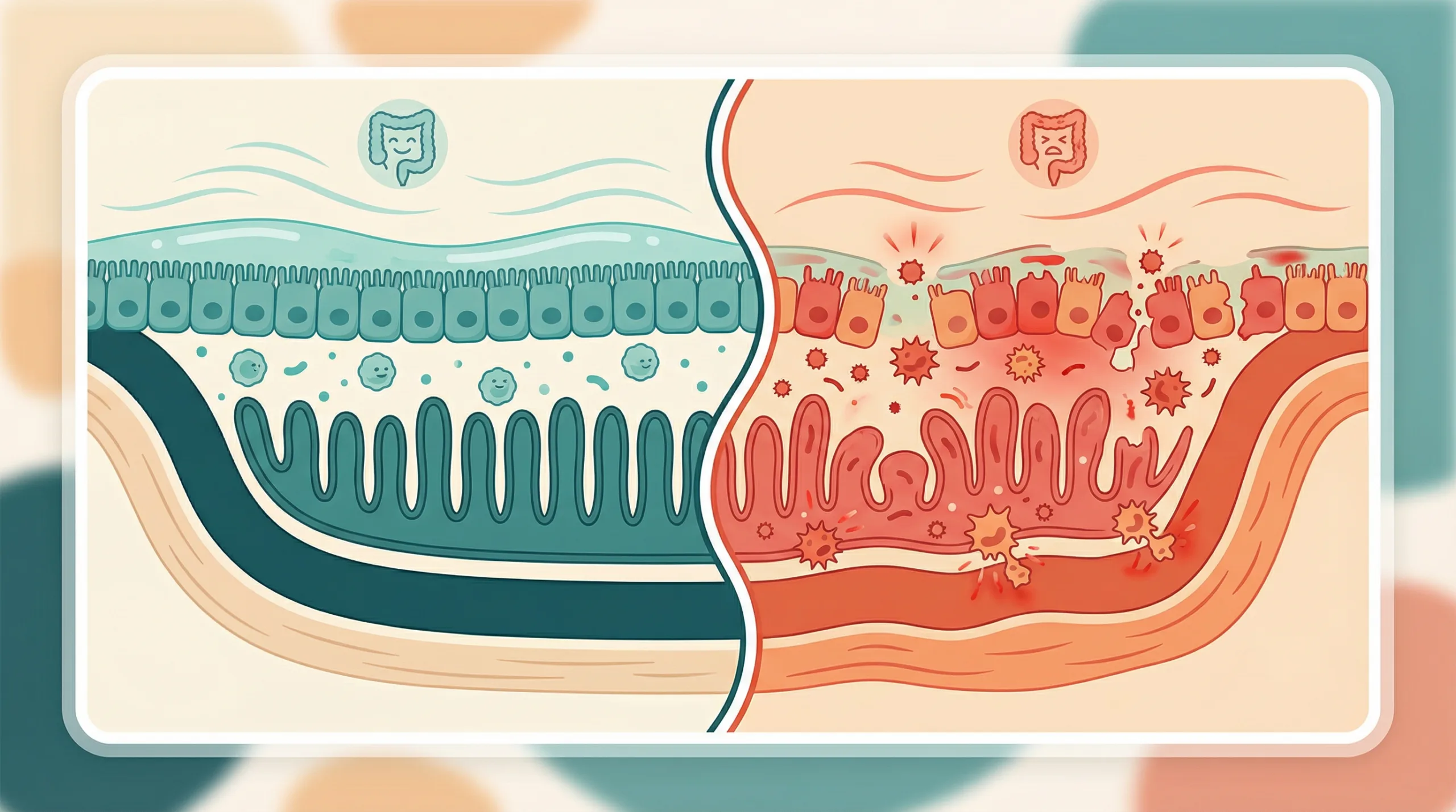 Ilustrasi radang usus - kesehatan usus