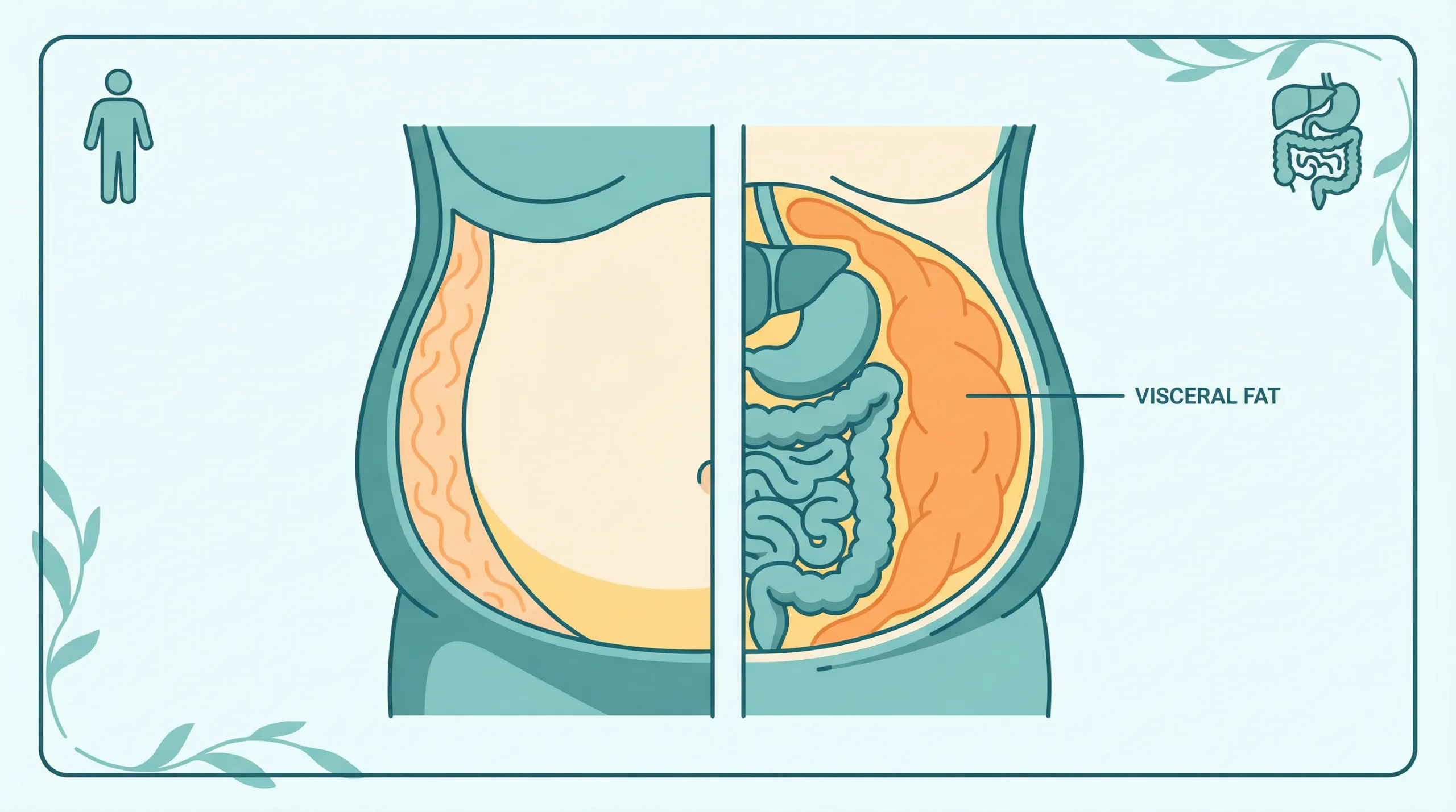 Ilustrasi perut buncit - kesehatan usus