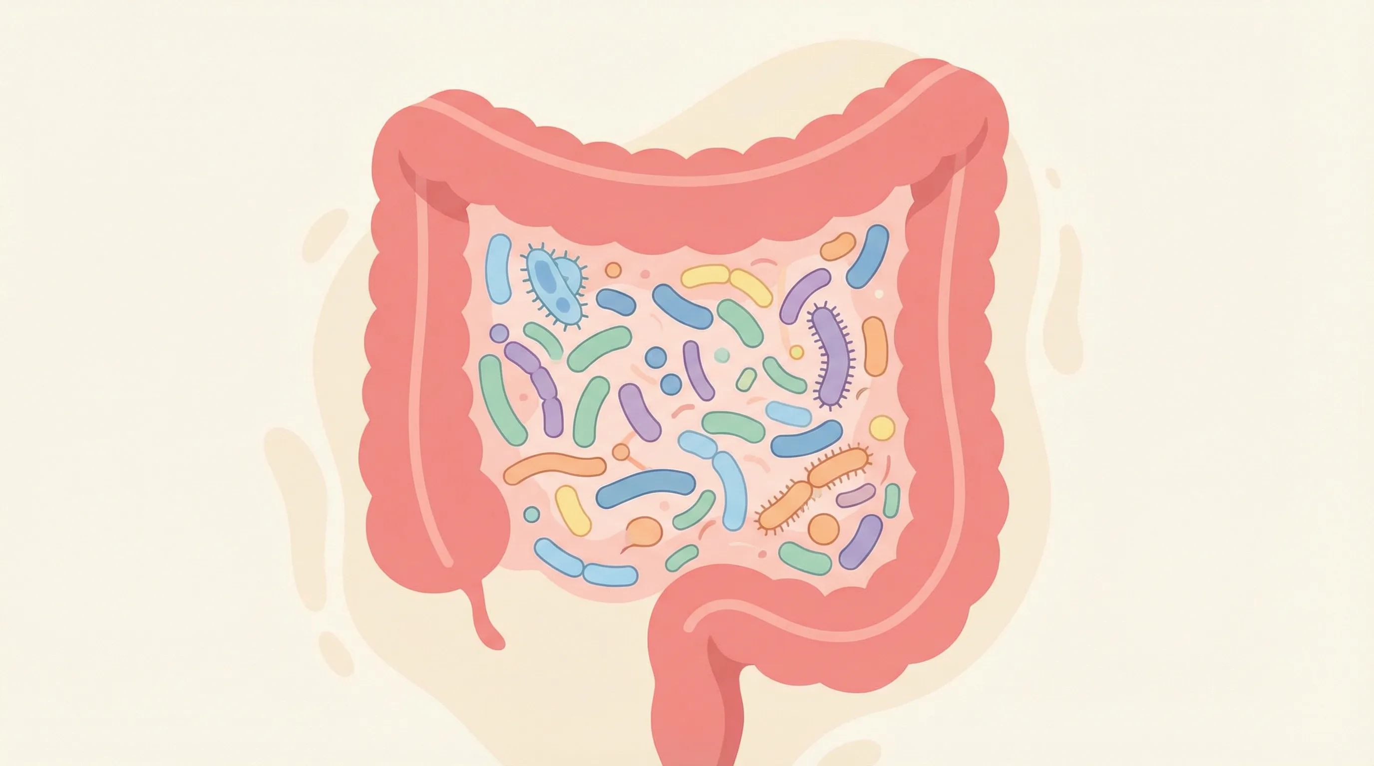 Ilustrasi mikrobioma usus dan bakteri baik