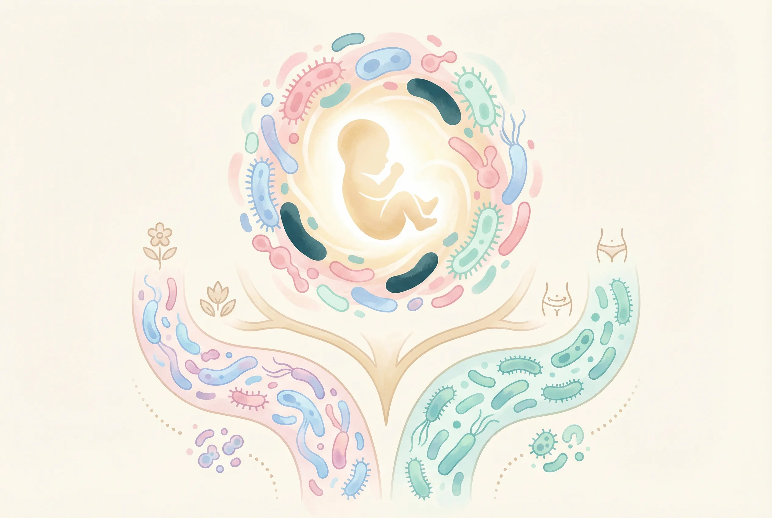 Ilustrasi cara dilahirkan menentukan microbiome