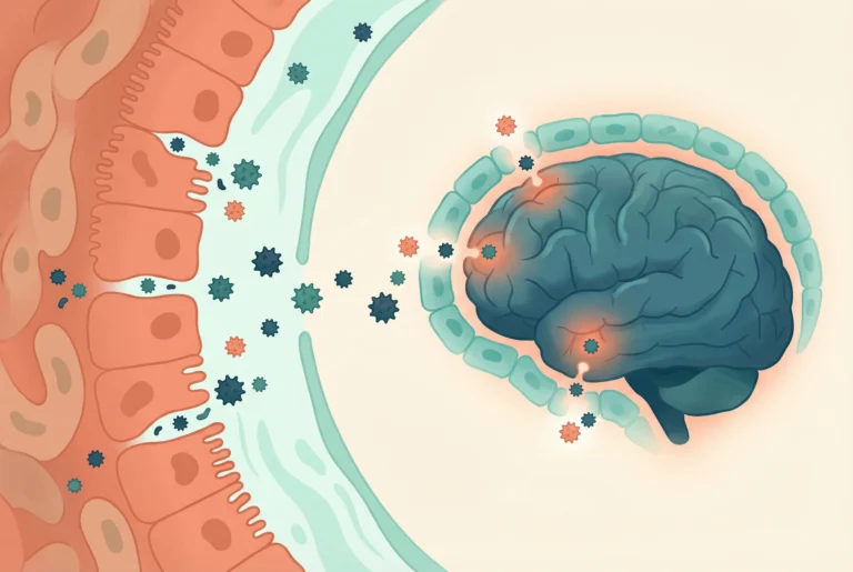 Ilustrasi LPS dan blood brain barrier kesehatan otak