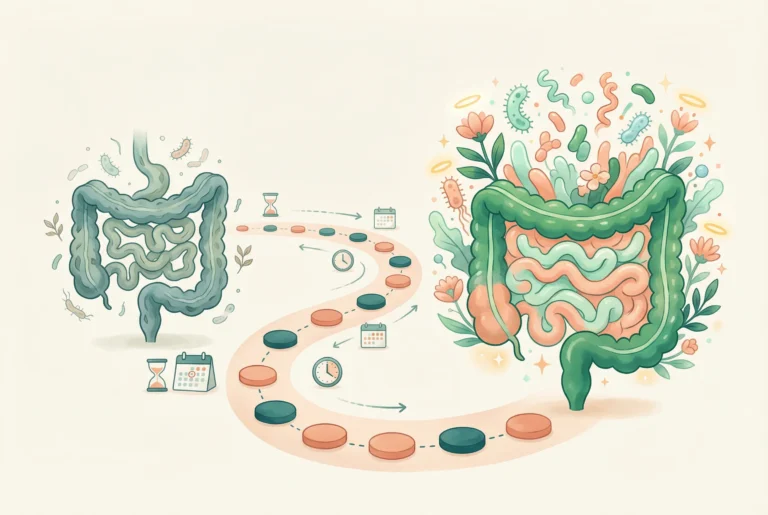 Ilustrasi perjalanan memperbaiki microbiome usus butuh waktu