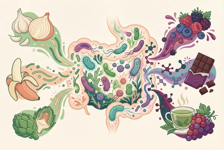 Ilustrasi prebiotik dan polifenol membuat usus lebih sehat