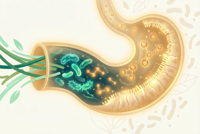 Ilustrasi SCFA short chain fatty acids rahasia usus sehat