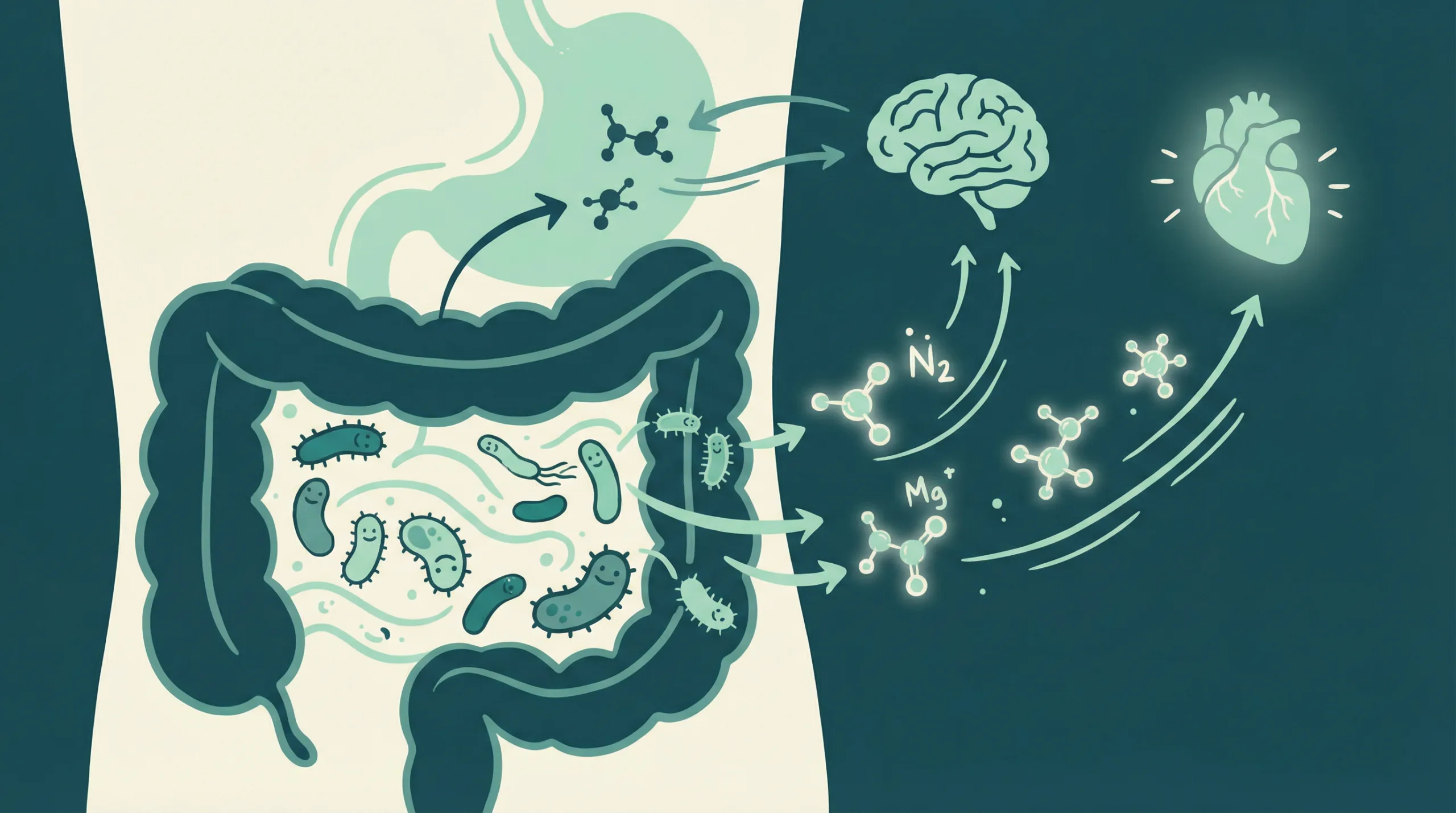 Ilustrasi serotonin - kesehatan usus