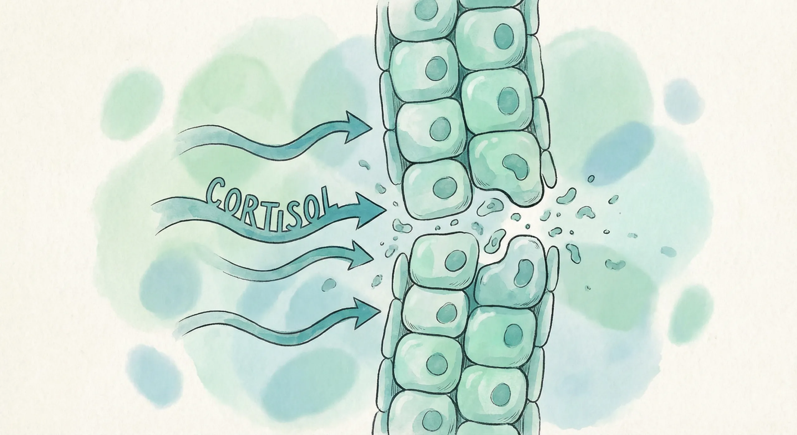 Ilustrasi hormon kortisol - kesehatan usus