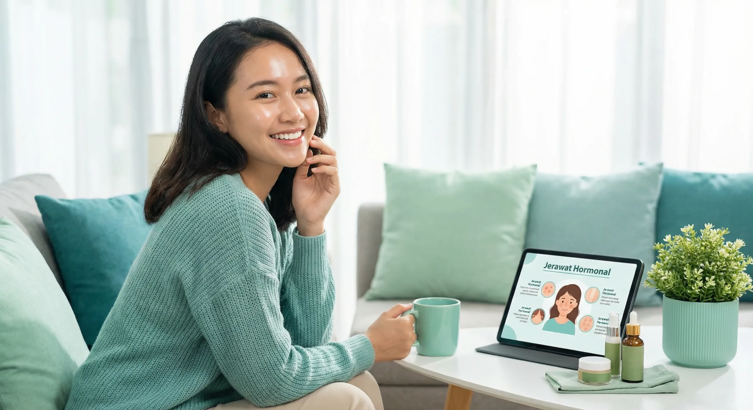 jerawat hormonal - kesehatan usus dan bakteri mikrobiom