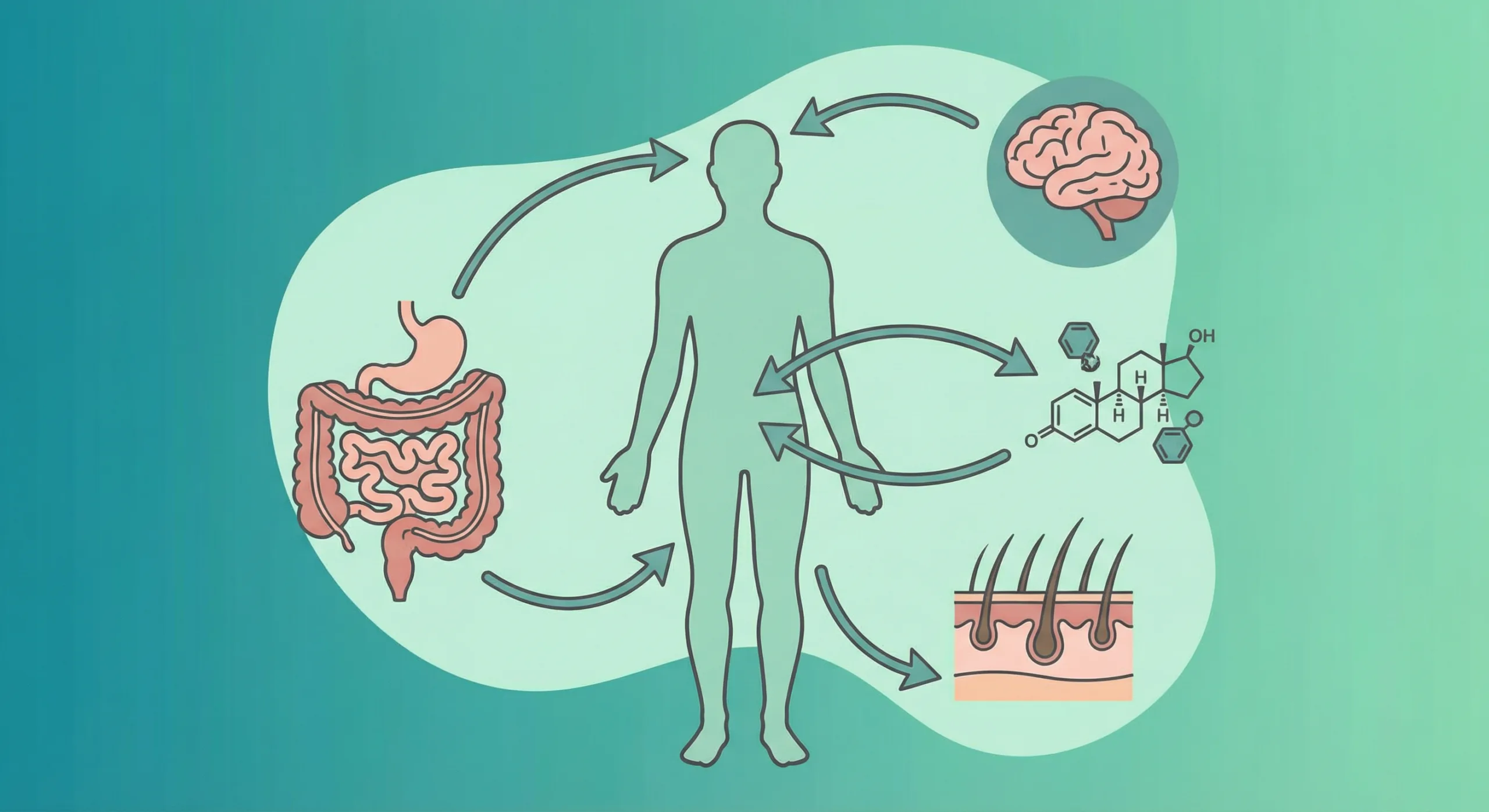 Hubungan jerawat hormonal dengan mikrobiom usus