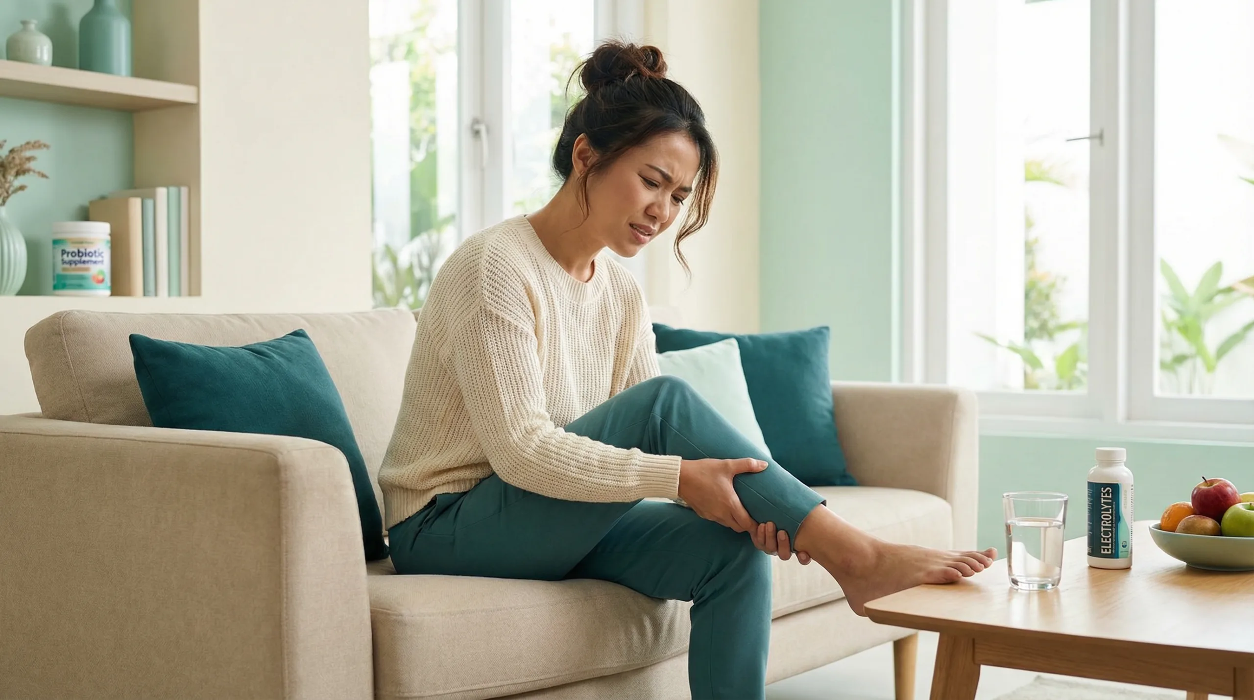 otot kram - kesehatan usus dan bakteri mikrobiom