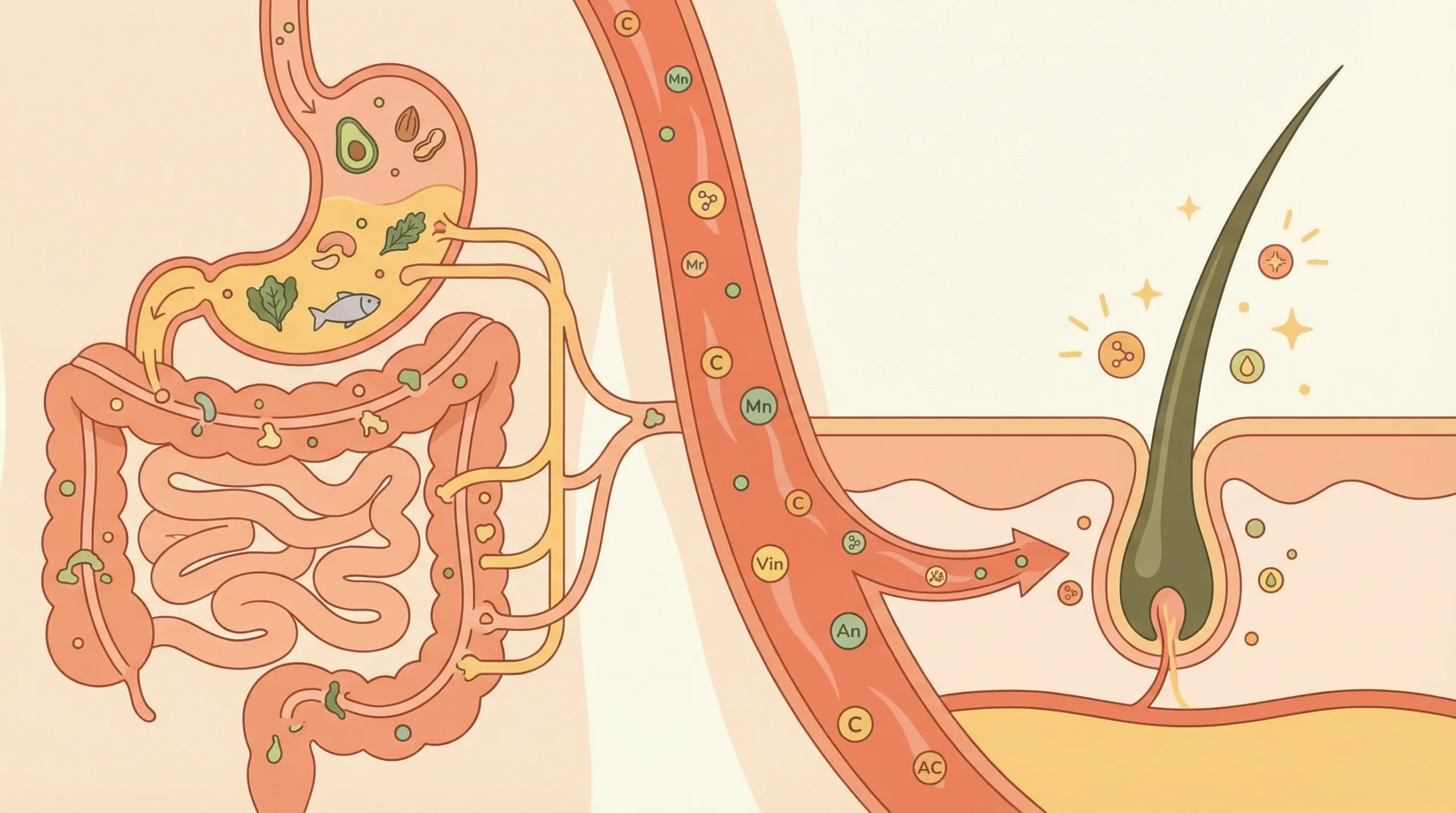 Hubungan rambut kering dengan mikrobiom usus