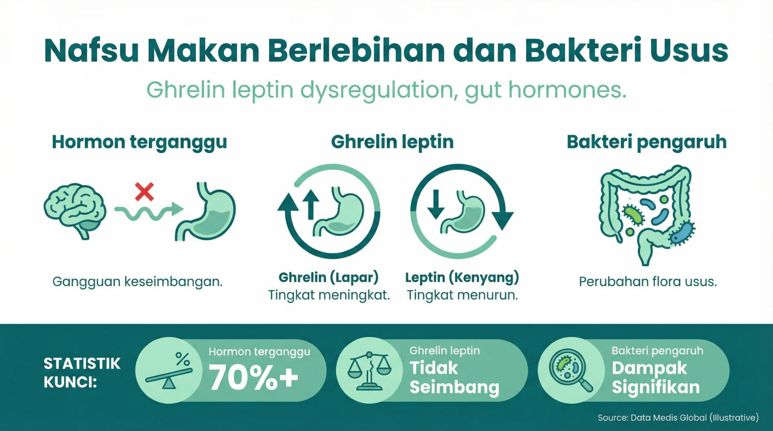 Infografik nafsu makan berlebihan