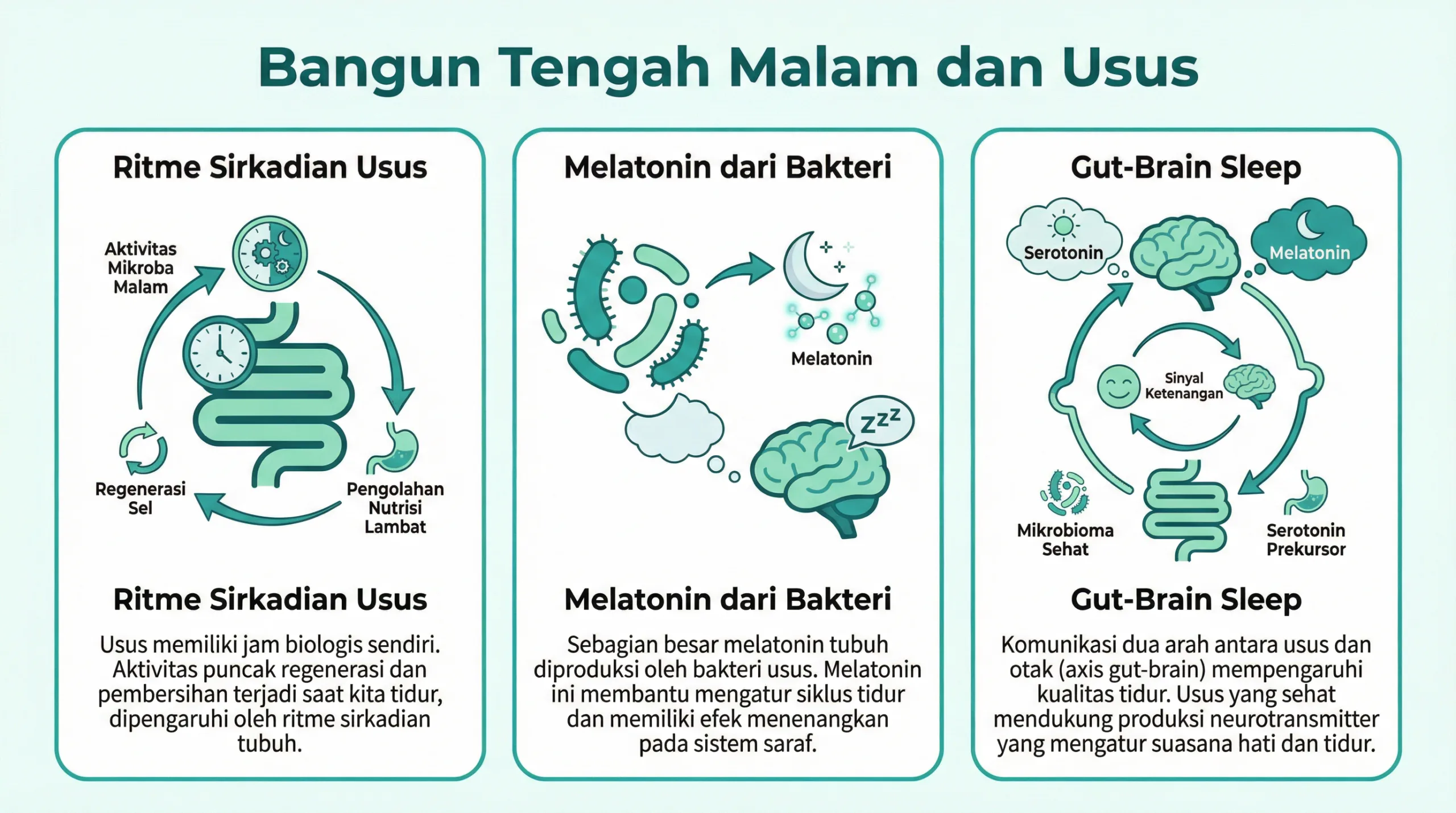 Infografik bangun tengah malam