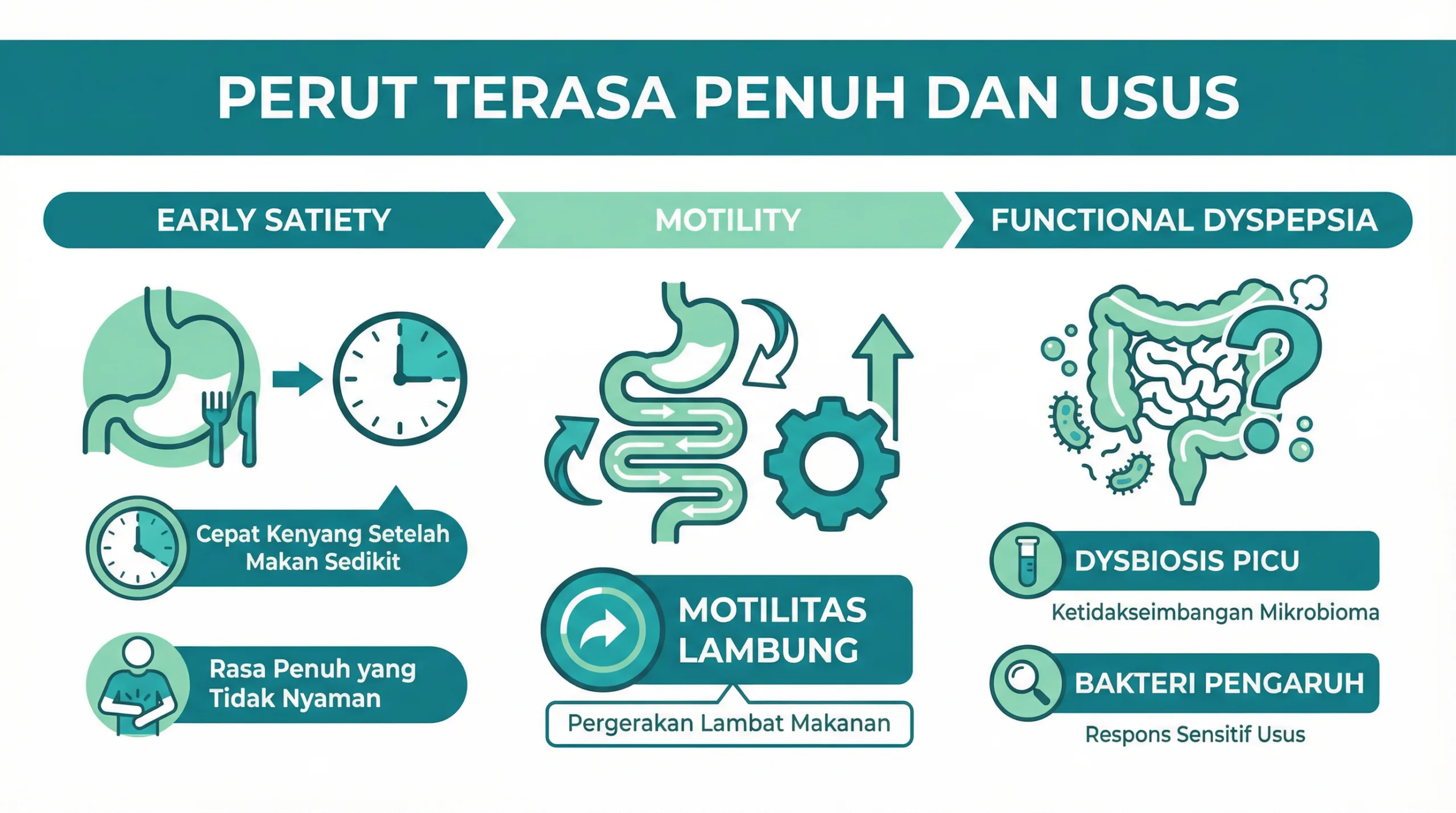 Infografik perut terasa penuh