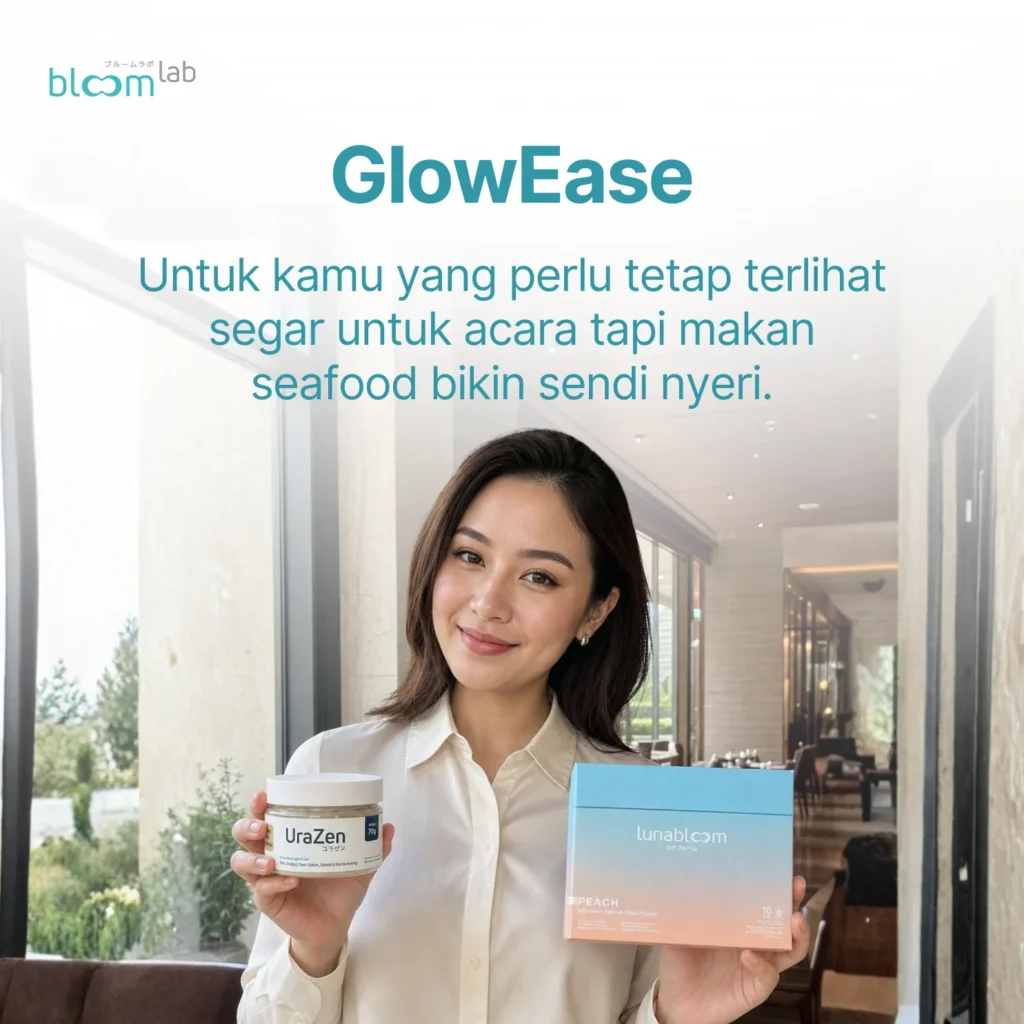 GlowEase untuk yang perlu tetap segar tapi seafood bikin sendi nyeri